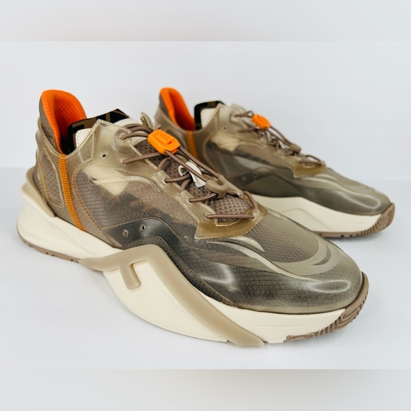 FENDI Flow FF Nylon Transparent Mix Media Logo Sneakers UK 11 - US 12 - EU 45 - Picture 13 of 14